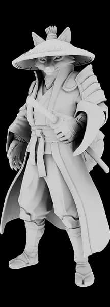 Personagem low-poly com texturas PBR